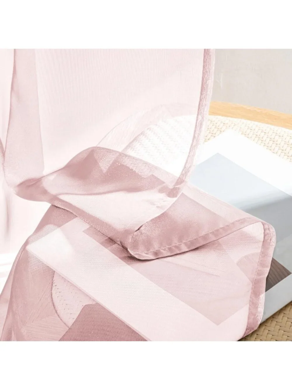 Blush Pink Sheer Curtains, 63